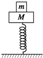 如图所示,质量为m=0.5kg的物体放在质量为M=4.5kg的平台上,随平台上、下做简谐运动.设在简谐运动过程中,二者始终保持相对静止.已知弹簧的劲度系数为k=