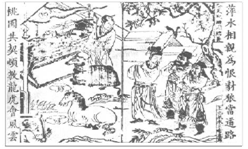 文学插图作为在文学书籍中的图像作品,其基本功能便是以图绘的形式描画和展现文学作品的主要内容。下图对联“萍水相亲为恨豺狼当道路,桃园共契顿教龙虎会风云”所描画的历 文学插图作为在文学书籍中的图像作品,其基本功能便是以图绘的形式描画和展现文学作品的主要内容。下图对联“萍水相亲为恨豺狼当道路,桃园共契顿教龙虎会风云”所描画的历