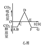 下图表示的是一昼夜北方某作物植株CO2吸收量的变化。甲图为盛夏的某一晴天,乙图为春天的某一晴天。对两图的相关原因分析不正确的是 下图表示的是一昼夜北方某作物植株CO2吸收量的变化。甲图为盛夏的某一晴天,乙图为春天的某一晴天。对两图的相关原因分析不正确的是