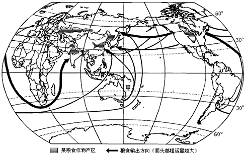 近年来,世界一些地区出现了气候异常现象,导致自然灾害频发,从而影响了世界的粮食生产。根据下列材料,结合所学知识,完成—题。材料一:世界某 近年来,世界一些地区出现了气候异常现象,导致自然灾害频发,从而影响了世界的粮食生产。根据下列材料,结合所学知识,完成—题。材料一:世界某