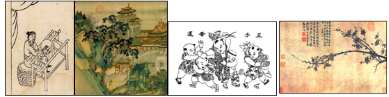 下列绘画作品中,最能体现中国古代文人风貌的是A.《天工开物》插图B.《清明上河图》局部C.《五子夺莲图》D.《墨梅图》 下列绘画作品中,最能体现中国古代文人风貌的是A.《天工开物》插图B.《清明上河图》局部C.《五子夺莲图》D.《墨梅图》