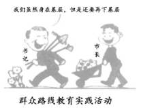 漫画《群众路线教育实践活动》反映了中国共产党①不断增强科学执政、依法执政的自觉性②坚持以人为本,积极行使国家职能③树立群众观点,坚持走群众路线④不断加强自身建设 漫画《群众路线教育实践活动》反映了中国共产党①不断增强科学执政、依法执政的自觉性②坚持以人为本,积极行使国家职能③树立群众观点,坚持走群众路线④不断加强自身建设