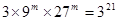 若3×9m×27m=321,则m=。 若3×9m×27m=321,则m=。