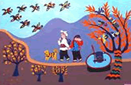 2009年7月17日,近600幅农民画及剪纸作品亮相辽宁美术馆,由此拉开了辽宁省农民画及剪纸展览的大幕。根据下图可以判断出剪纸内容主要反映了 2009年7月17日,近600幅农民画及剪纸作品亮相辽宁美术馆,由此拉开了辽宁省农民画及剪纸展览的大幕。根据下图可以判断出剪纸内容主要反映了
