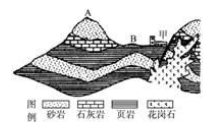 读“地质构造图”,完成下列问题。从地质构造看,A是_________________,该地形成山地的原因是_________________。在B地 读“地质构造图”,完成下列问题。从地质构造看,A是_________________,该地形成山地的原因是_________________。在B地