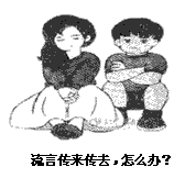 观察下边漫画,回答下列问题:流言传来传去对男女同学交往会产生什么危害?__________________________ 观察下边漫画,回答下列问题:流言传来传去对男女同学交往会产生什么危害?__________________________