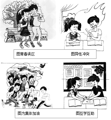 观察下面几幅图,这四幅图所反映的是男女同学交往中的部分情景,请据此回答:男女同学正常交往有何益处?____________________ 观察下面几幅图,这四幅图所反映的是男女同学交往中的部分情景,请据此回答:男女同学正常交往有何益处?____________________