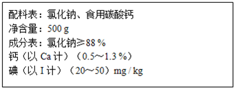 如图是某种加钙食盐包装标签上的部分文字.请仔细阅读后回答以下问题:包装标签上钙含量是指______;在家庭厨 魔方格