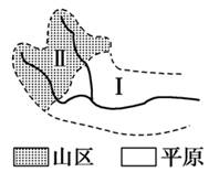 读我国某河流流域示意图,回答下列各题。小题1:关于Ⅰ、Ⅱ两区域河流地质作用的说法,正确的是A.Ⅰ区域河流的外力作用主要表现为流水搬运、沉积作用B.Ⅱ区域河流的外 读我国某河流流域示意图,回答下列各题。小题1:关于Ⅰ、Ⅱ两区域河流地质作用的说法,正确的是A.Ⅰ区域河流的外力作用主要表现为流水搬运、沉积作用B.Ⅱ区域河流的外