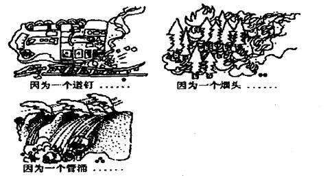 假如你准备参加《中国日报》组织的题为“Nothing Is Small”的中学生英语短文比赛。比赛要求简要描述下列三幅画的内容,并陈述你从画中悟出的道理。参考生 假如你准备参加《中国日报》组织的题为“Nothing Is Small”的中学生英语短文比赛。比赛要求简要描述下列三幅画的内容,并陈述你从画中悟出的道理。参考生
