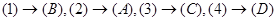 如图,水以常速注入下面四种底面积相同的容器中,请分别找出与各容器对应的水的高度与时间的函数关系图像.则对应正确的是( )A.B 如图,水以常速注入下面四种底面积相同的容器中,请分别找出与各容器对应的水的高度与时间的函数关系图像.则对应正确的是( )A.B