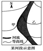 有关右图河流地貌的形成,正确的是A.甲为凹岸侵蚀,乙为凸岸堆积B.甲为凸岸堆积,乙为凹岸侵蚀C.甲为凹岸堆积,乙为凸岸侵蚀D.甲为凸岸侵蚀,乙为凹岸堆积 有关右图河流地貌的形成,正确的是A.甲为凹岸侵蚀,乙为凸岸堆积B.甲为凸岸堆积,乙为凹岸侵蚀C.甲为凹岸堆积,乙为凸岸侵蚀D.甲为凸岸侵蚀,乙为凹岸堆积