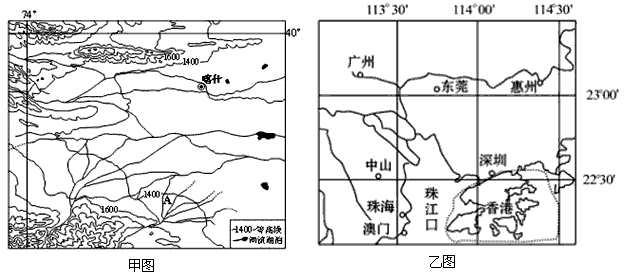 分析图文材料,完成下列各题。材料一:我国甲乙两区域图材料二: 2010年5月,中央新疆工作座谈会议决定举全国之力建设新疆,设立喀什经济特区,喀什 分析图文材料,完成下列各题。材料一:我国甲乙两区域图材料二: 2010年5月,中央新疆工作座谈会议决定举全国之力建设新疆,设立喀什经济特区,喀什