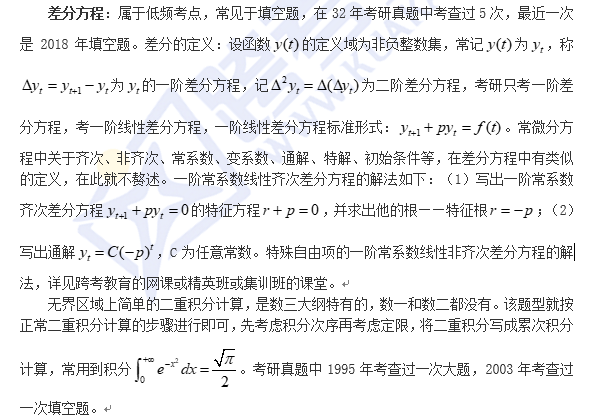 【名师考研辅导】考研数学三中那些单独考查的内容 【名师考研辅导】考研数学三中那些单独考查的内容
