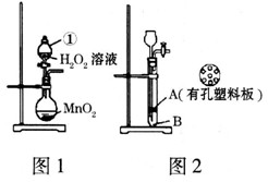某研究性学习小组对双氧水开展如下研究。(1)图1中仪器①的名称___________,该装置中发生的化学方程式为________... 某研究性学习小组对双氧水开展如下研究。(1)图1中仪器①的名称___________,该装置中发生的化学方程式为________...