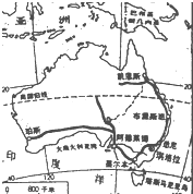 读澳大利亚城市和铁路分布图,回答简述澳大利亚的领土组成______,首都是______.根据澳大利亚的纬度位置,请说出2种气候类型①______,② 魔方格