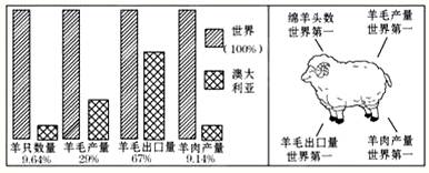 仔细分析下列图表资料,图中内容最符合澳大利亚的哪一项称谓 A.骑在羊背上的国家B.坐在矿车上的国家 C.独占一个大陆的国家D.世界活化石博物馆 仔细分析下列图表资料,图中内容最符合澳大利亚的哪一项称谓 A.骑在羊背上的国家B.坐在矿车上的国家 C.独占一个大陆的国家D.世界活化石博物馆
