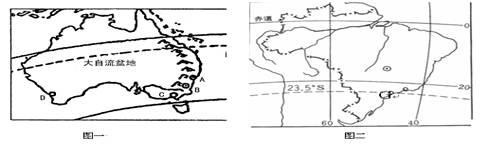 26读澳大利亚与巴西国家图,完成下列提问.(每空2分,共12分)(1)图1代表国家是 .(2)澳大利亚因为羊多,被称为“________”的国家,因为矿产资源 26读澳大利亚与巴西国家图,完成下列提问.(每空2分,共12分)(1)图1代表国家是 .(2)澳大利亚因为羊多,被称为“________”的国家,因为矿产资源