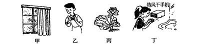 如图所示是生活中常见的一些现象,针对各种现象的解释,其中正确的是A.甲图:玻璃上的小水珠是空气中的水蒸气凝华形成的B.乙图:棒冰冒“白气”是棒冰升华形成的C.丙 如图所示是生活中常见的一些现象,针对各种现象的解释,其中正确的是A.甲图:玻璃上的小水珠是空气中的水蒸气凝华形成的B.乙图:棒冰冒“白气”是棒冰升华形成的C.丙