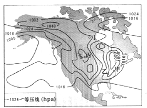 下图为“北美洲2014年某日天气形势图”。读图完成下列各题。小题1:图示天气形势所处月份最可能是A.l月B.4月C.7月D.10月小题2:下列有关影响甲、乙、丙 下图为“北美洲2014年某日天气形势图”。读图完成下列各题。小题1:图示天气形势所处月份最可能是A.l月B.4月C.7月D.10月小题2:下列有关影响甲、乙、丙