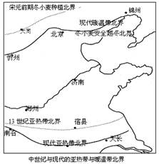 读“我国中世纪和现代的亚热带和暖温带的北界”示意图,回答:我国中世纪的地理环境的特点是:A.气候比现代暖和 B.水稻可种植的范围比现代小 C.受人类污染严 读“我国中世纪和现代的亚热带和暖温带的北界”示意图,回答:我国中世纪的地理环境的特点是:A.气候比现代暖和 B.水稻可种植的范围比现代小 C.受人类污染严