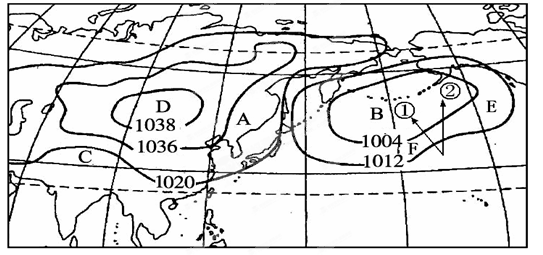 读“海平面等压线分布示意图”,完成下列问题。从气压分布状况看:B地是;从气流分布状况看:D地是。图中箭头①与等压线垂直,表示的是______ 读“海平面等压线分布示意图”,完成下列问题。从气压分布状况看:B地是;从气流分布状况看:D地是。图中箭头①与等压线垂直,表示的是______