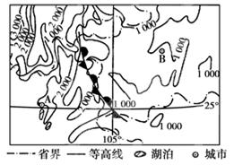 材料一我国某地区等高线图及某天气系统图 材料二 A、B两城市部分气候资料对比表11月~次年4月5月~10月1月平均气温(℃ 材料一我国某地区等高线图及某天气系统图 材料二 A、B两城市部分气候资料对比表11月~次年4月5月~10月1月平均气温(℃