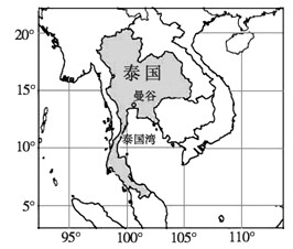 资料一:亚洲某区域图。资料二: 泰国是世界著名的旅游胜地,2010年接待外国游客1570~1580万人次,带来收入5800~60 资料一:亚洲某区域图。资料二: 泰国是世界著名的旅游胜地,2010年接待外国游客1570~1580万人次,带来收入5800~60