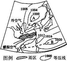 读“5月某日等压线图”,分析回答下列问题。此时,太阳直射点向_______移动,新西兰正值_______季。 读“5月某日等压线图”,分析回答下列问题。此时,太阳直射点向_______移动,新西兰正值_______季。