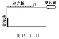 如图13-1-11所示,置于空气中的一不透明容器中盛满某种透明液体.容器底部靠近器壁处有一竖直放置的6.0 cm长的线光源.靠近线光源一侧的液面上盖有一遮光板, 如图13-1-11所示,置于空气中的一不透明容器中盛满某种透明液体.容器底部靠近器壁处有一竖直放置的6.0 cm长的线光源.靠近线光源一侧的液面上盖有一遮光板,