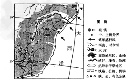 下图示意某国R 河流域及其周边区域。 材料R 河流域被称为全球最大的热带半干旱地区,虽有广袤的土地,但长期以来经济十 下图示意某国R 河流域及其周边区域。 材料R 河流域被称为全球最大的热带半干旱地区,虽有广袤的土地,但长期以来经济十