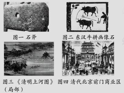 如图:请回答:(1)图一和图二分别反映了什么样的农业耕作方式?哪种方式更进步?古代农业耕作方式的变革对我国农业的发展有什么影响?(2)图四中的商业有什么 如图:请回答:(1)图一和图二分别反映了什么样的农业耕作方式?哪种方式更进步?古代农业耕作方式的变革对我国农业的发展有什么影响?(2)图四中的商业有什么