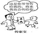 漫画《传家宝》说明了公民对自己的财产具有A.占有权B.处分权C.使用权D.收益权 漫画《传家宝》说明了公民对自己的财产具有A.占有权B.处分权C.使用权D.收益权