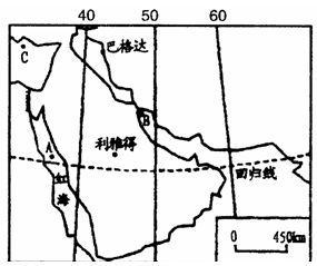 读图,回答下列问题。概括图中半岛的气候特征并分析其成因:A、B、C三处盐度最高的是,盐度最低的是 __。图中运河名称是_______, 读图,回答下列问题。概括图中半岛的气候特征并分析其成因:A、B、C三处盐度最高的是,盐度最低的是 __。图中运河名称是_______,