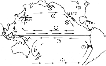 首届上海航运青年文化节上,青年代表将215个世博漂流瓶委托远洋轮船长投至公海,向各国朋友发出参加2010年上海世博会的邀请。读“太平洋洋流示意”图回答问题:(6 首届上海航运青年文化节上,青年代表将215个世博漂流瓶委托远洋轮船长投至公海,向各国朋友发出参加2010年上海世博会的邀请。读“太平洋洋流示意”图回答问题:(6