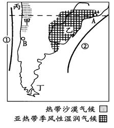 读下图,回答(1)~(4)题。(1)指出图中洋流①、②的名称。(2)结合图中洋流,说明洋流对甲、乙两地气候的影响。(3)一艘轮船自城市 读下图,回答(1)~(4)题。(1)指出图中洋流①、②的名称。(2)结合图中洋流,说明洋流对甲、乙两地气候的影响。(3)一艘轮船自城市