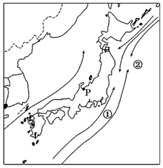 海雾大多是因为暖湿空气流经较冷表面被冷却饱和而形成;冷、暖洋流交汇处往往具备这样的大气环流条件,很容易形成海雾。读日本附近海域洋流示意图, 海雾大多是因为暖湿空气流经较冷表面被冷却饱和而形成;冷、暖洋流交汇处往往具备这样的大气环流条件,很容易形成海雾。读日本附近海域洋流示意图,