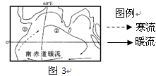 读某大洋某季节局部洋流分布示意图,据此完成 10~11题。小题1:根据图中信息判断,下列描述正确的是A.图示季节印度半岛为旱季B.图中寒流受地转偏向力影 读某大洋某季节局部洋流分布示意图,据此完成 10~11题。小题1:根据图中信息判断,下列描述正确的是A.图示季节印度半岛为旱季B.图中寒流受地转偏向力影