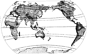 读图,回答问题。A地的气候类型名称是___________, C地的气候类型名称是________ 读图,回答问题。A地的气候类型名称是___________, C地的气候类型名称是________