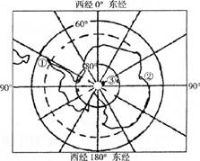 读下面材料与“南极地区图”,完成下列问题。材料:“中国南极昆仑站”于2009年1月27日胜利建成,位置确定为南纬80度25分01秒,东经77度06分58 读下面材料与“南极地区图”,完成下列问题。材料:“中国南极昆仑站”于2009年1月27日胜利建成,位置确定为南纬80度25分01秒,东经77度06分58