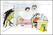 观察漫画,回答下列问题。请对漫画中父母的行为进行评析。__________________________________ 观察漫画,回答下列问题。请对漫画中父母的行为进行评析。__________________________________