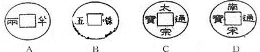中华几千年的文明为我们留下了丰富的文物。下列为古钱币的拓片,就你所掌握的知识,仔细甄别其真伪。哪一枚不是赝币 中华几千年的文明为我们留下了丰富的文物。下列为古钱币的拓片,就你所掌握的知识,仔细甄别其真伪。哪一枚不是赝币