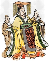 走进秦皇汉武:图中两位皇帝分别是 和 。前者当政时,为了抵御匈奴南下,修建了著名的 。后者在位时, 走进秦皇汉武:图中两位皇帝分别是 和 。前者当政时,为了抵御匈奴南下,修建了著名的 。后者在位时,