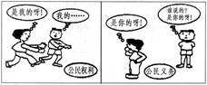 下列关于右边漫画启示的表述,错误的是 A.公民的权利与义务是相互依存、密不可分的B.公民的权利与义务是相辅相成、互相转化的C.权利与 下列关于右边漫画启示的表述,错误的是 A.公民的权利与义务是相互依存、密不可分的B.公民的权利与义务是相辅相成、互相转化的C.权利与