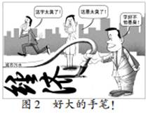 图 2 漫画“好大的手笔! ”给我们的哲学启示是①任何真理都是有条件的②世界观和方法论是统一的③事物发展是前进性与曲折性的统一④价值观对认识和改造世界具有导向作 图 2 漫画“好大的手笔! ”给我们的哲学启示是①任何真理都是有条件的②世界观和方法论是统一的③事物发展是前进性与曲折性的统一④价值观对认识和改造世界具有导向作