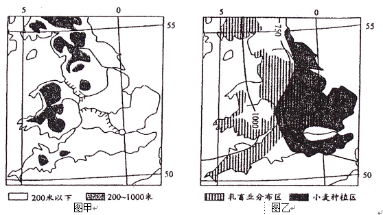 (22分)材料一英国部分地区地形图、年降水量与农业分布图。据材料一概况应该农业分布与地形、降水的关系 (22分)材料一英国部分地区地形图、年降水量与农业分布图。据材料一概况应该农业分布与地形、降水的关系
