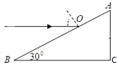 如图所示,一直角三棱镜截面ABC,∠ABC=30°,∠ACB=90°斜边长为L,其折射率为n=3,一束平行光从斜边距A点L3处的O点平行于BC边射入该棱镜.(光 魔方格
