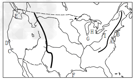 读美国本土城市分布图,完成下列问题。美国城市多集中分布在部及地区,这与其国内 、 的分布规律是一致的。 图 读美国本土城市分布图,完成下列问题。美国城市多集中分布在部及地区,这与其国内 、 的分布规律是一致的。 图