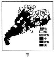 下图甲、乙分别示意广东省社会经济易损性和防洪标准。读图,结合有关知识,回答下列问题。指出图中A地区防洪标准与社会经济易损性的关系,并分析原 下图甲、乙分别示意广东省社会经济易损性和防洪标准。读图,结合有关知识,回答下列问题。指出图中A地区防洪标准与社会经济易损性的关系,并分析原
