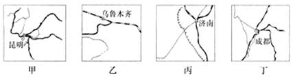 对图中区域描述,不正确的是 A.甲区域位于第二阶梯B.乙区域气候干旱C.丙区域是水田农业D.丁区域位于四川盆地 对图中区域描述,不正确的是 A.甲区域位于第二阶梯B.乙区域气候干旱C.丙区域是水田农业D.丁区域位于四川盆地